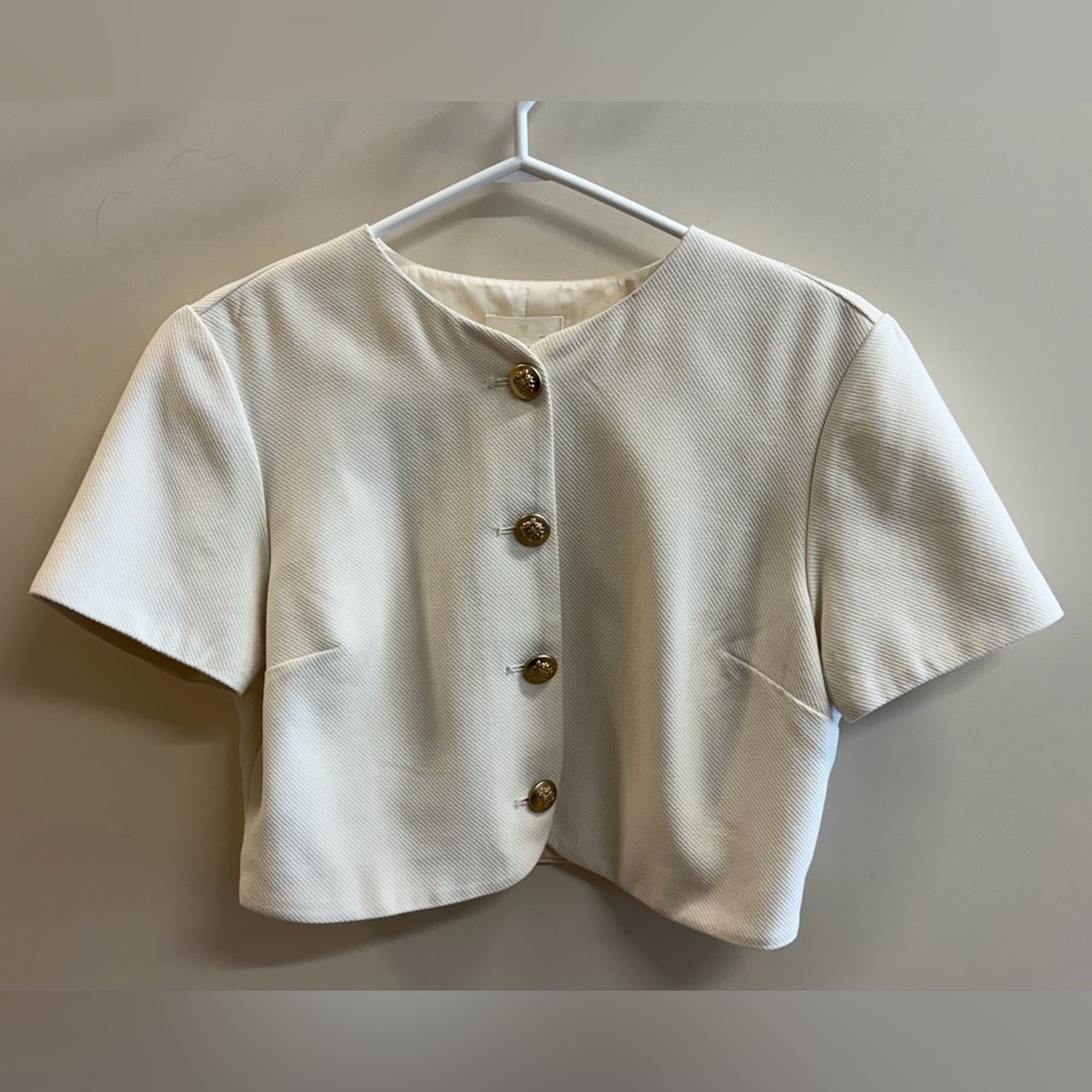 Cream Button-Up Top